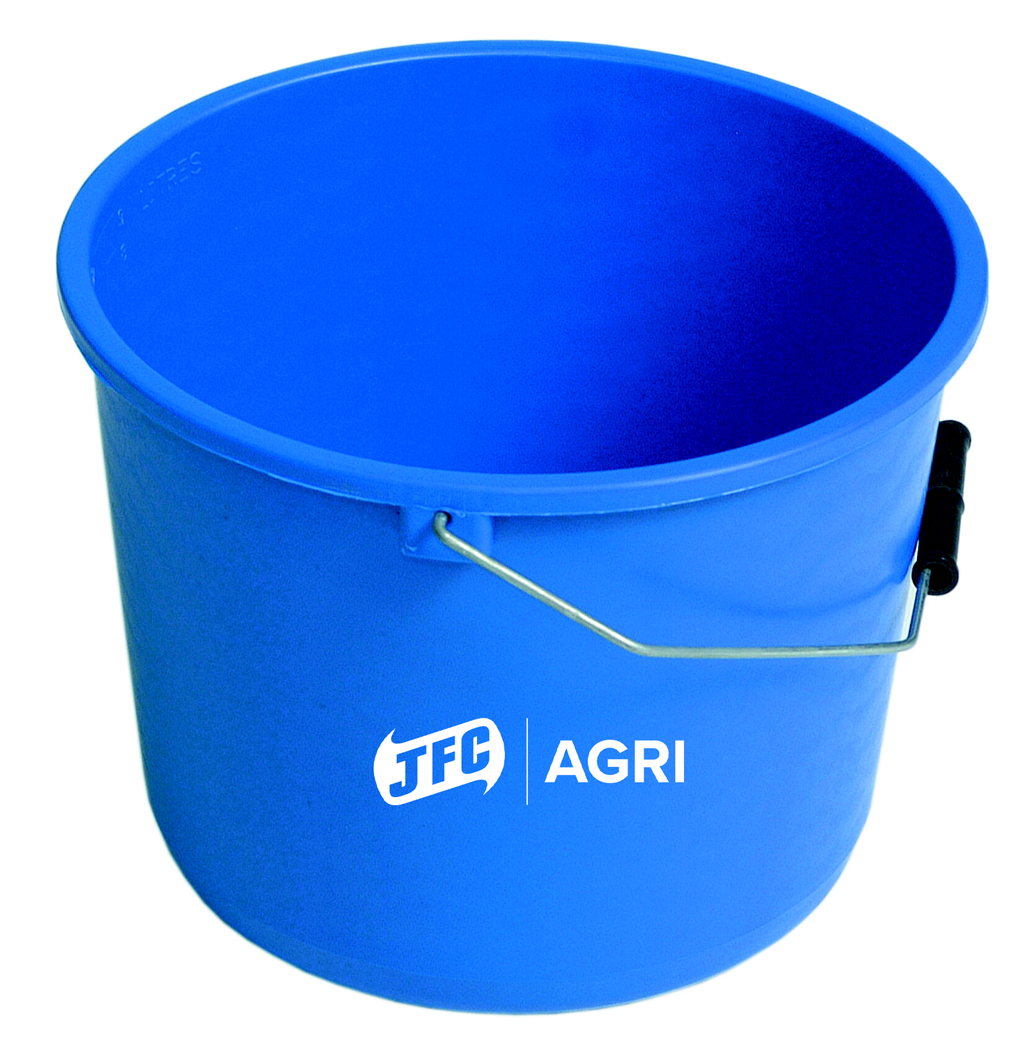 JFC SB5 Dumpy Blue Calf Feed Bucket -  9 Litre
