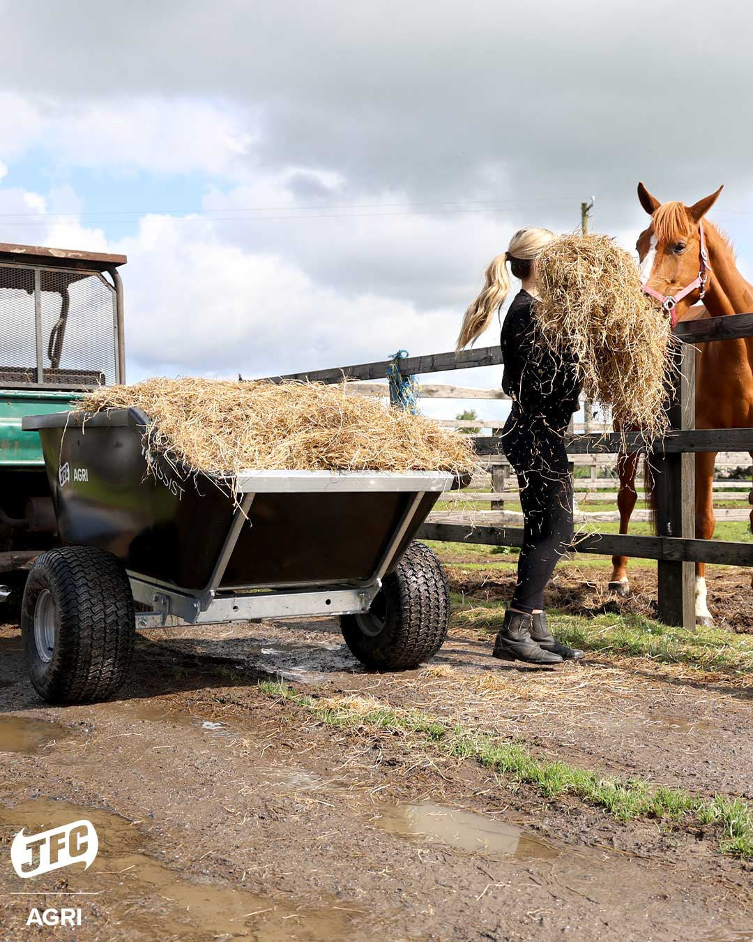 JFC ATV500TA-BK ATV Tipping Assist Trailer - 500 Litre